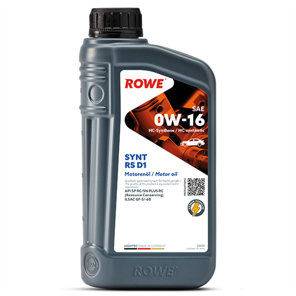 ROWE HIGHTEC SYNT RS D1 SAE 0W-16 - 1 L Vícestupňový motorový olej pro nejvyšší úsporu paliva